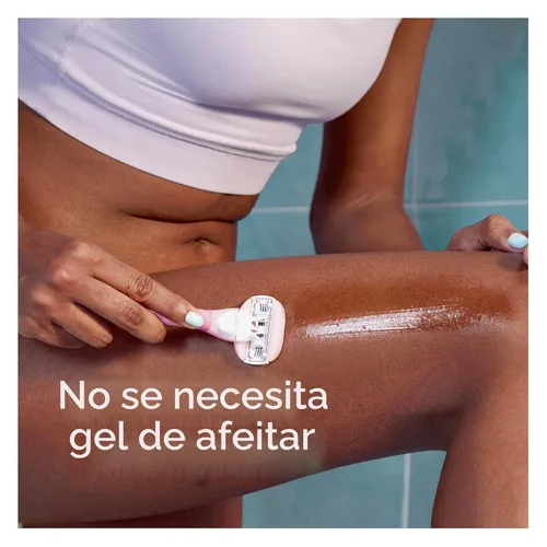 Vista 7 de Gillette Venus ComfortGlide - Rastrillo de afeitar para mujer, té blanco (1 mango + 4 cuchillas de repuesto)