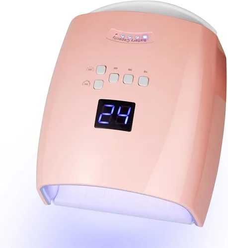 Vista 9 de Lámpara de uñas LED UV inalámbrica, lámpara de uñas de gel recargable de 66 W, luz UV inalámbrica para uñas de gel con sensor automático y 5 Negro