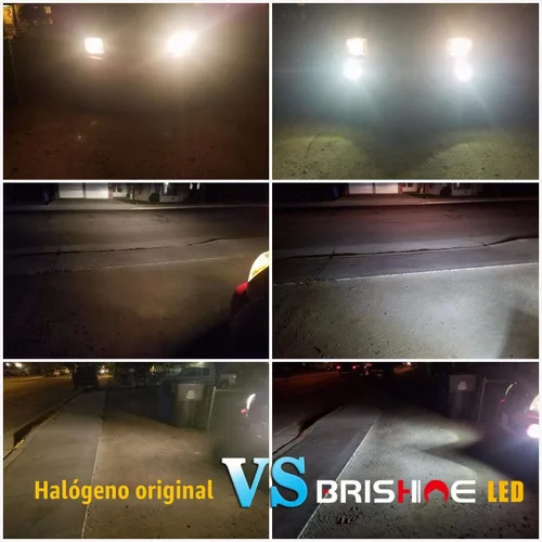 Vista 3 de Bombillas LED antiniebla H3 de 6000 K, xenón blanco, extremadamente brillantes, 3030 chips H3, bombillas LED con proyector para luces antiniebla