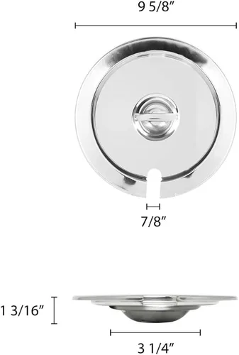 Vista 4 de TrueCraftware - Cubierta de acero inoxidable de 2.5 cuartos de galón con muescas para sartén para calentador de sopa, sopa Chafer, mesa de vapor