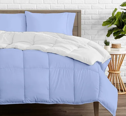 Vista 16 de Edredón reversible – Lujoso para todas las estaciones – 100% algodón orgánico tamaño individual XL de 68 x 92 pulgadas, 1 edredón alternativo
