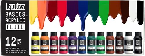 Vista 8 de Liquitex BASICS - Pintura acrílica fluida, 6 botellas de 4.0 fl oz (4 onzas)