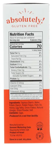 Vista 2 de Absolutely Cebolla Cracker Gf Tstd sin gluten, 4.4 onzas