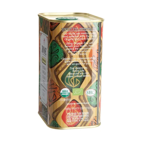 Vista 3 de Zoe, Aceite de oliva virgen extra orgánico, 25.5 onzas