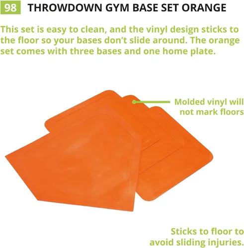 Vista 2 de Champion Sports Throw Down Base Sets – Durable Baseball & Softball Practice Bases for Indoor & Outdoor Training