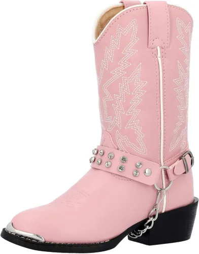 Vista 6 de Durango Botas vaqueras Lil' N Chrome para niña Rosado brillante