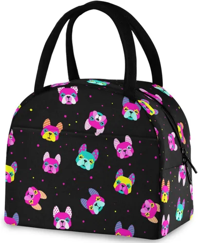 Vista 30 de Bolsa de almuerzo reutilizable para mujer africana con bolsillo frontal con cierre de cremallera aislada, bolsa térmica para el trabajo, picnic