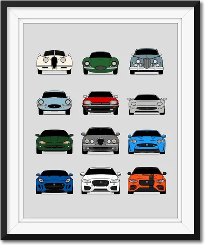 Vista 34 de Custom Car Posters Póster hecho a mano compatible con Mercedes-Benz Impresión de Evolución Arte de Pared Decoración Mejor de las Generaciones