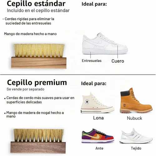 Vista 7 de Jason Markk Cepillo de limpieza estándar, mango de madera hecho a mano, cerdas sintéticas, resistente a las manchas difíciles y la suciedad