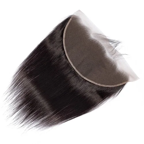 Vista 2 de 13x4 de oreja a oreja cierre frontal de encaje transparente HD cabello humano con nudos de cabello de bebé, 100% virgen Remy, cierre frontal