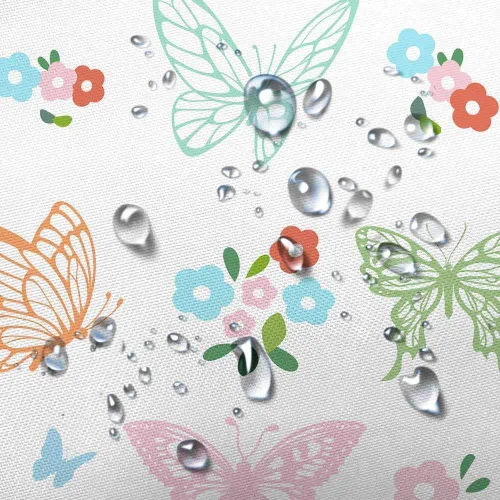 Vista 6 de Cortina de ducha con diseño de mariposas, diseño floral, moderna, femenina, para baño, accesorios de baño para niños con ganchos, 47 x 64 pulgadas