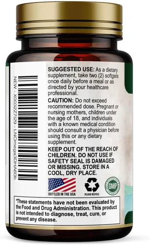Vista 8 de Suplementos de aceite de pescado Omega 3 – 2400 mg de aceite de pescado por porción – Omega-3 de triple fuerza con ácidos grasos EPA y DHA – Apoyo