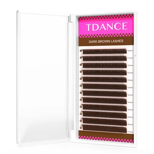 Vista 11 de TDANCE Extensiones de Pestañas Inferiores Marrón Oscuro Rizo B 5-7mm Mixtas Pestañas Inferiores 0.03/0.05/0.07mm Grosor Pestañas Inferiores
