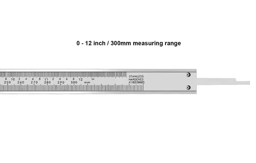 Vista 4 de Calibre Vernier micrómetro de 0-12 pulgadas, herramienta de medición de precisión de acero inoxidable (pulgadas/métrico), medición