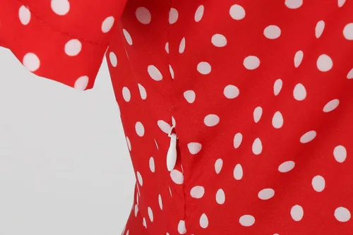 Vista 6 de Vestido largo de verano de manga corta para mujer, vestidos de cóctel de lunares, vestidos de verano para invitados de boda para mujer, vestido