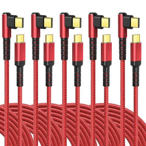 Vista 11 de OKRAY Cable USB C de 10 pies, paquete de 5 cables de carga rápida USB-C de 2-Gris