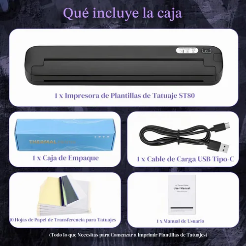 Vista 8 de Portable Tattoo Stencil Printer, Bluetooth Thermal Transfer Printer