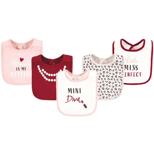 Vista 68 de Hudson Baby Baberos unisex de algodón para bebé, nube rosa, talla única (paquete de 2)