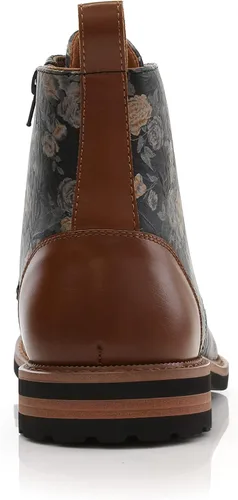 Vista 5 de Polar Fox Brooke MPX806061 - Botas Chukka de lana y cuero con cordones y cierre de cremallera