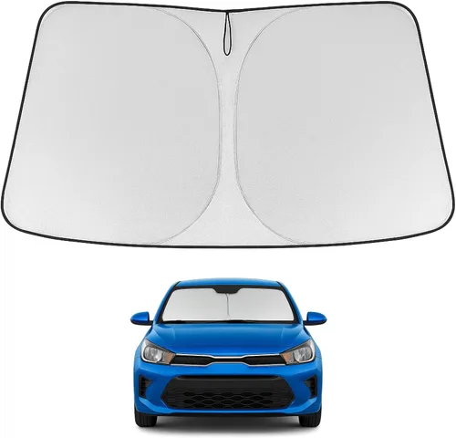 Vista 185 de Proadsy Parasol para parabrisas Rivian R1S 2022-2025 2026 de 4 capas plegable, protector de parasol frontal que bloquea los rayos UV, mantiene