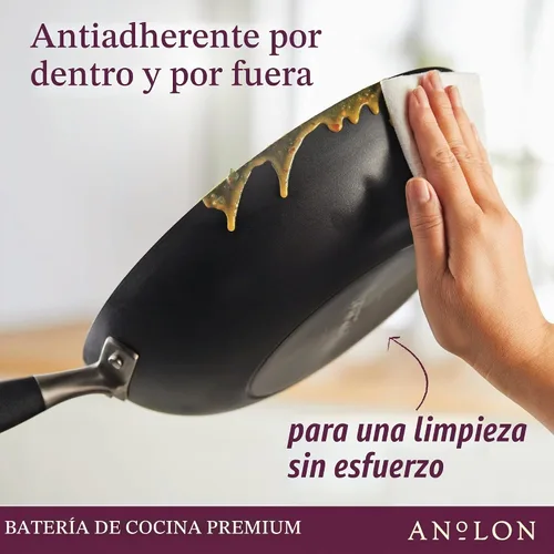 Vista 5 de Anolon Advanced Home - Juego de utensilios de cocina anodizados duros (11 piezas)