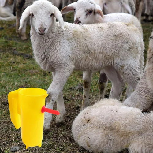 Vista 5 de GANAZONO Pezones de alimentación de cordero Botella de leche de oveja Chupetes Botella de pezón para ganado Diseño compacto