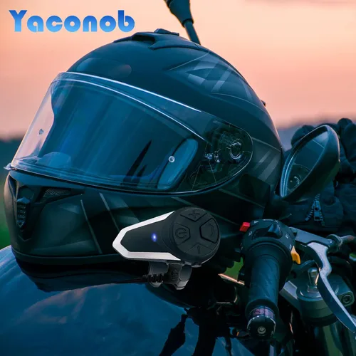 Vista 3 de BT-S3 - Auriculares Bluetooth para motocicleta, casco de motocicleta de 3,280.8 ft, intercomunicador de radio Bluetooth, interfono inalámbrico