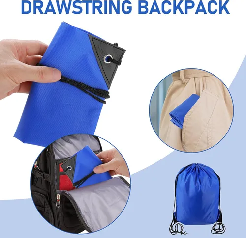 Vista 4 de Bolsas con cordón para gimnasio, NegroAzul, Moda
