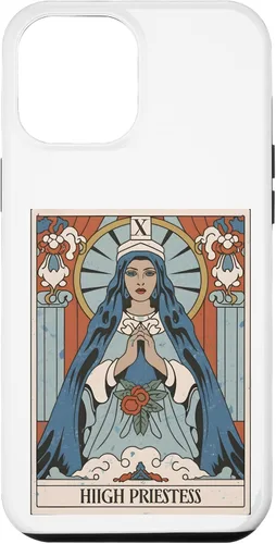 Vista 6 de Funda gráfica espiritual mística para iPhone 15 The Highest Priestess Tarot Card