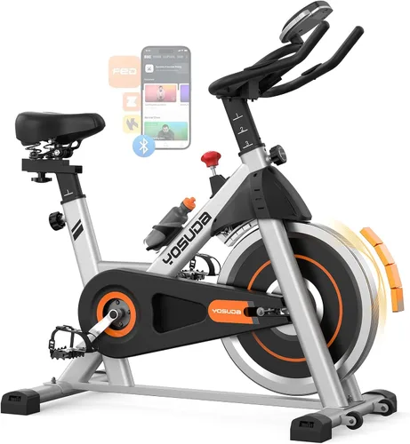 Vista 11 de YOSUDA Exercise Bike, Magnetic Friction Stationary Bike with App Training