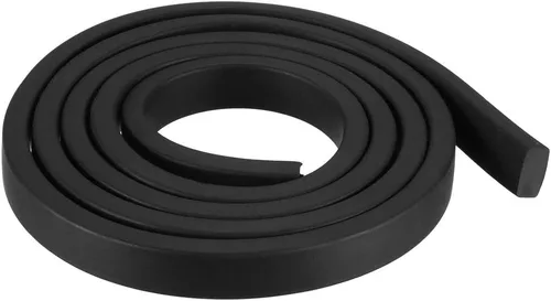 Vista 30 de uxcell Tira de sello de goma rectangular maciza, 0.197 in de ancho, 0.118 in de grosor, 3.3 ft de largo, color negro