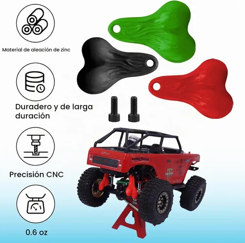 Vista 7 de Bolas de camión colgantes tuercas para TRX4M SCX24 FX24 1/18 RC Cars (negro)