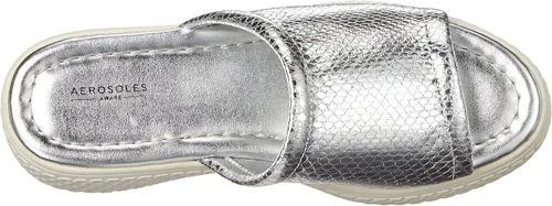 Vista 5 de Aerosoles Sandalia Evon Slide para mujer, Plateado Metálico