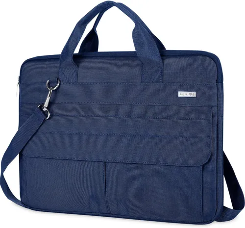 Vista 10 de LANDICI Bolsa para Laptop Funda de Transporte de 15.6 Pulgadas con Correa para el Hombro, Funda Delgada Impermeable para Computadora Compatible