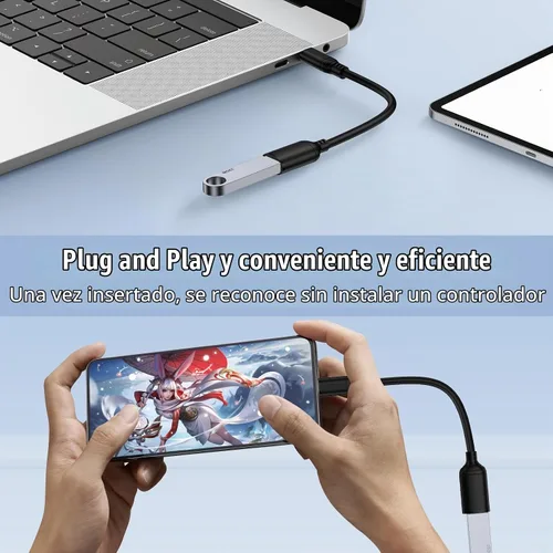 Vista 5 de Adaptador USB C a USB OTG para Android, 5Gbps On The Go USB3.0 USBC macho a USB-A hembra Adaptador Android OTG Cable para Samsung Galaxy S26 S25 FE