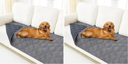 Vista 136 de Smiry Funda impermeable para cama de perro, manta reversible para mascotas para sofá Manta suave lavable para perro, funda a prueba de fugas
