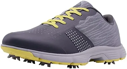 Vista 2 de THESTRON Zapatos de golf para hombre, de malla, transpirables, transpirables, para golf, caminar, 7 puntas, tenis de golf