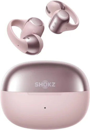Vista 9 de SHOKZ OpenDots ONE - Auriculares de oído abierto, Auriculares de clip - Auriculares inalámbricos Bluetooth con micrófono - Seguros, ligeros, Rosa