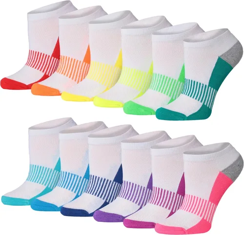 Vista 27 de Tipi Toe Women’s 12 Pack Cushioned Low Cut Socks – Breathable, Moisture-Wicking Athletic Comfort for Running & Daily Wear