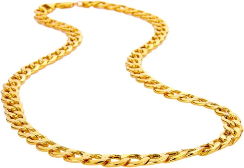 Vista 16 de 14k REAL Yellow/Two Tone Gold Bevelled Hollow 11mm, 9mm, 6.5mm, 5mm, 4.5mm, 3.5mm, 2.5mm, 2mm Cuban Curb Chain Necklace/Bracelet with Lobster Claw