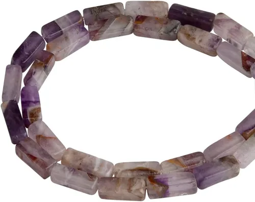 Vista 16 de Espaciador de tubo rectangular de amazonita de piedra natural de 0.157 x 0.512 in, cuentas sueltas para manualidades, pulseras, collares, joyería