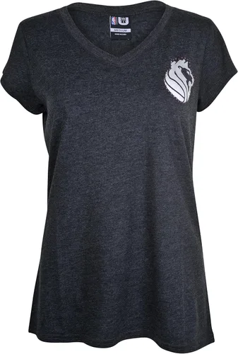 Vista 65 de Ultra Game Camiseta de mujer NBA Oficial con cuello en V y strass de manga corta