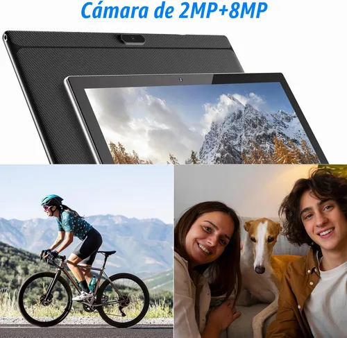 Vista 7 de Tablet de 10 pulgadas con teclado Tablet 2 en 1 Tableta Android 14 Tabletas Incluye estuche ratón lápiz capacitivo batería de 6000 mAh 8GB+64GB