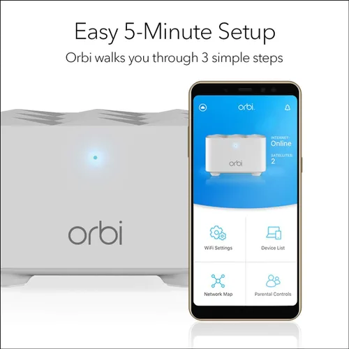 Vista 8 de NETGEAR Orbi Sistema WiFi de malla para todo el hogar (RBK13) – Reemplazo de enrutador cubre hasta 4,500 pies cuadrados con 1 enrutador y 2 satélites