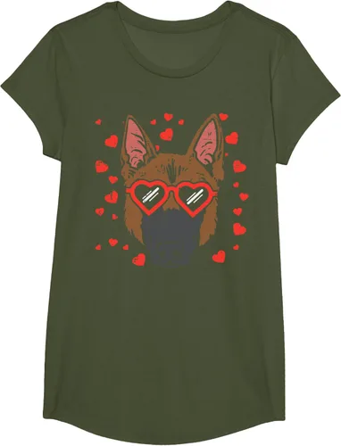 Vista 109 de Camiseta de regalo para perro con cara de pastor alemán, Negro, S