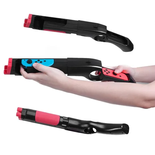 Vista 5 de HEATFUN Switch Hand Grip, controlador de juego compatible con Switch Games Wolfenstein 2 The New Colossus - Negro (paquete de 1)