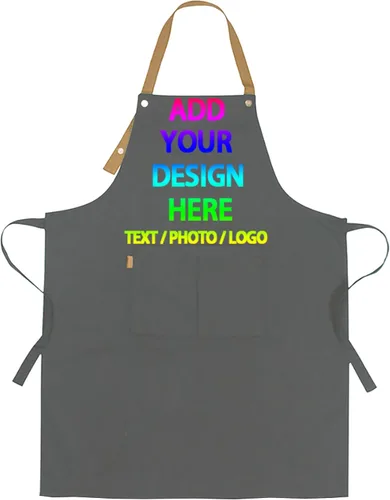 Vista 16 de Delantal personalizado personalizado para mujeres/hombres, delantales de cocina ajustables para estilistas de peluquería, delantales impermeables