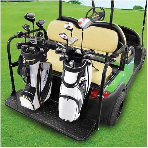 Vista 7 de 10L0L Soporte para bolsa de carrito de golf para 2+2 asientos traseros, accesorio universal sin perforaciones para Club Car EZGO Yamaha con tubo