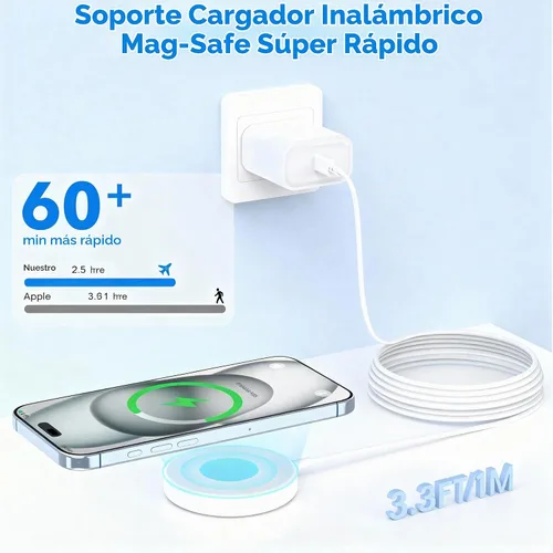 Vista 4 de Cargador inalámbrico magnético [certificado Apple MFi] Cargador iPhone