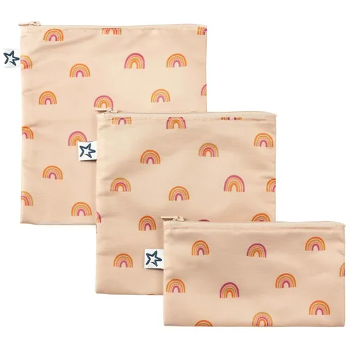 Vista 22 de Tiny Twinkle Bolsas reutilizables para bocadillos para niños – paquete de 3 bolsas para aperitivos y bolsa para sándwich para niños pequeños